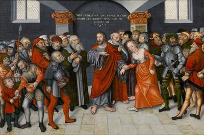Christ and the Adulteress by Lucas Cranach the Younger  